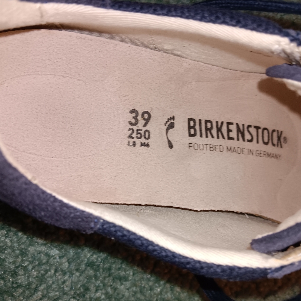 New Berkinstock Women's Blue Suede Sneakers - Picture 2 of 8